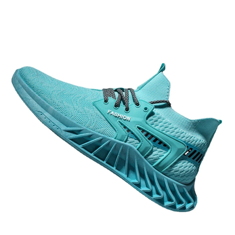 

Factory High quality wholesale price knitted upper sports shoes running shoes sneakers for men, 3 colors