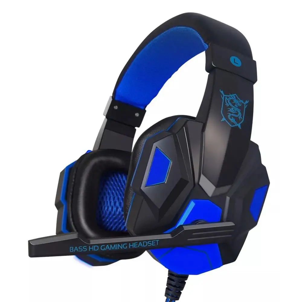 

SY830mv gaming headphone with High Bass Sounds Great Stereo Gaming Mic headset Playing Games vr headset gamer for pc/ps4, Blue, red, white