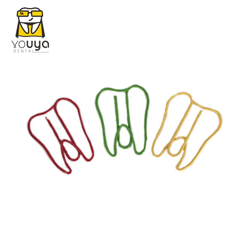 Oem Wholesale Tooth Shaped Paper Clips Metal Clips For Dental Gift