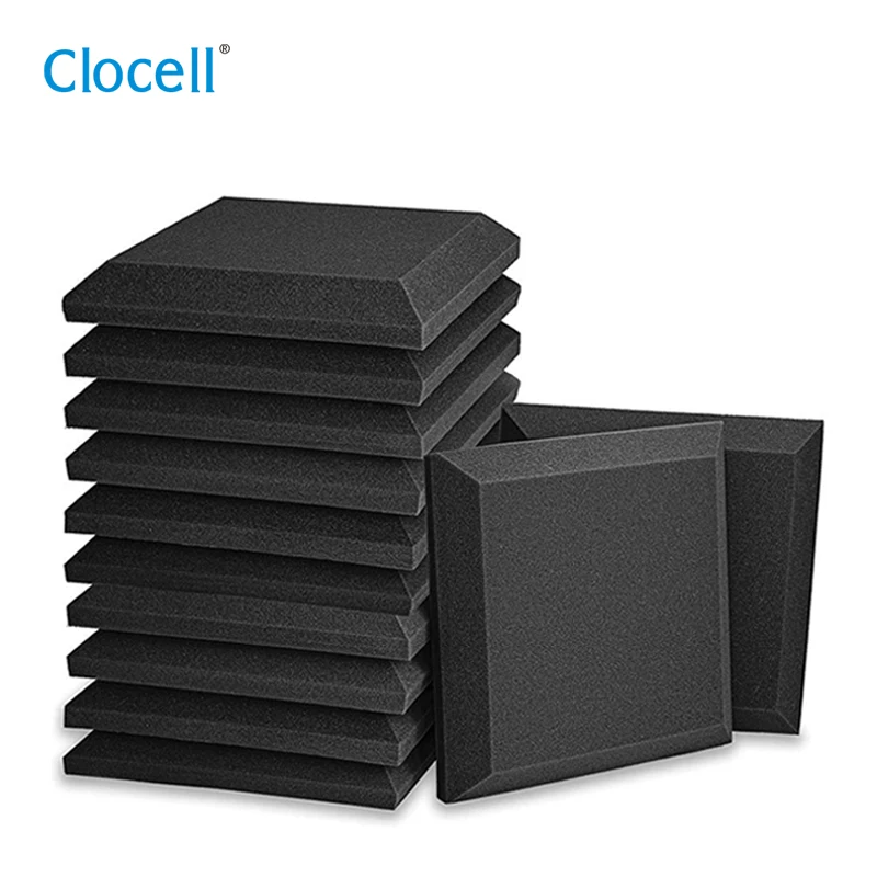 

Acoustic Foam Panels 2" X 12" X 12" 3D Beveled Square Studio Wedge Tiles Sound Panels wedges Sound Insulation Absorber