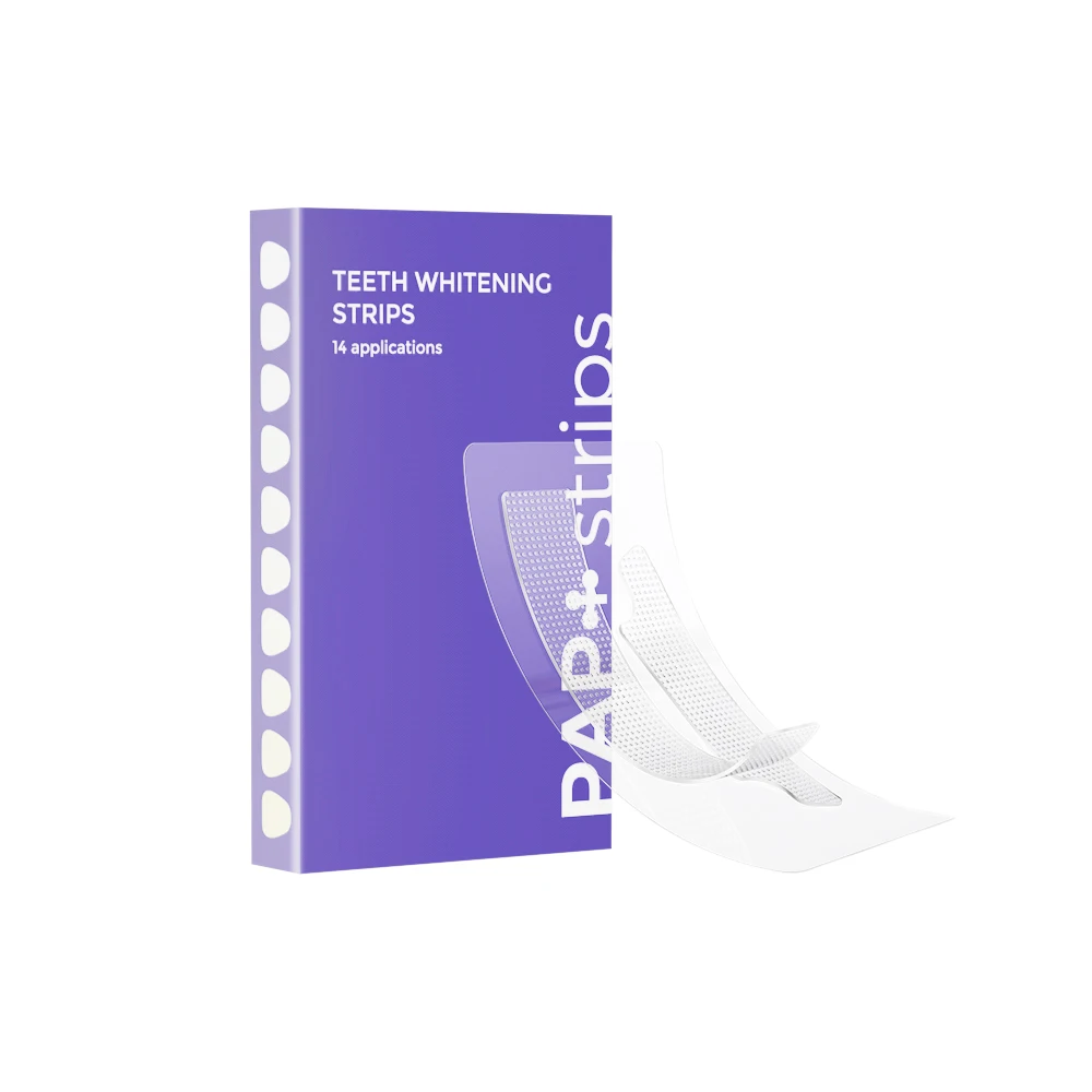 

Teeth Whitening Strip Private Label Home Use PAP+Teeth Whitening Strip 14 Bags Non Peroxide Strip