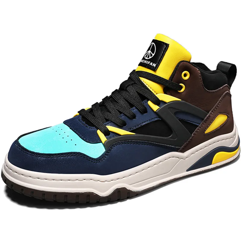 

Dropshipping Custom Logo Breathable Chunky New Quality Sneakers Men High Top Platformdy Shoes Fashion Walking Footwear