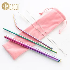 Extra Wide Stainless steel Boba straw Angled Tip Metal Straw for Bubble Tea, Milkshake, Smoothie