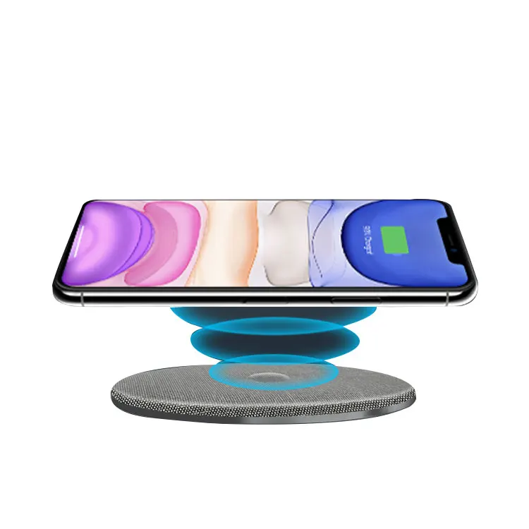 

2021 new design iphone 11 qi certified 15W fast wireless charger bank for Apple Android