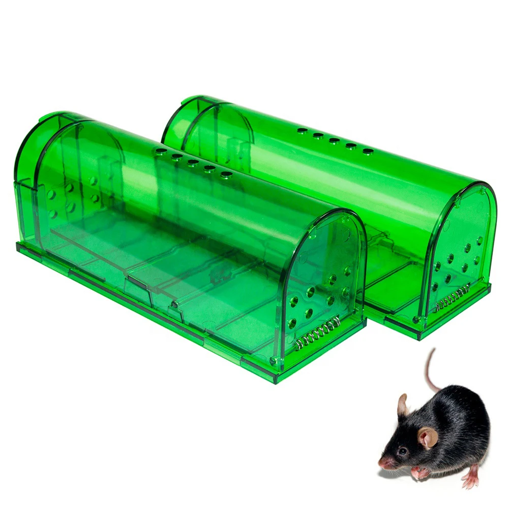 

Factory transparent reusable live catch no kill smart tunnel trap rat rodent mice traps cage authenzo plastic humane mouse trap