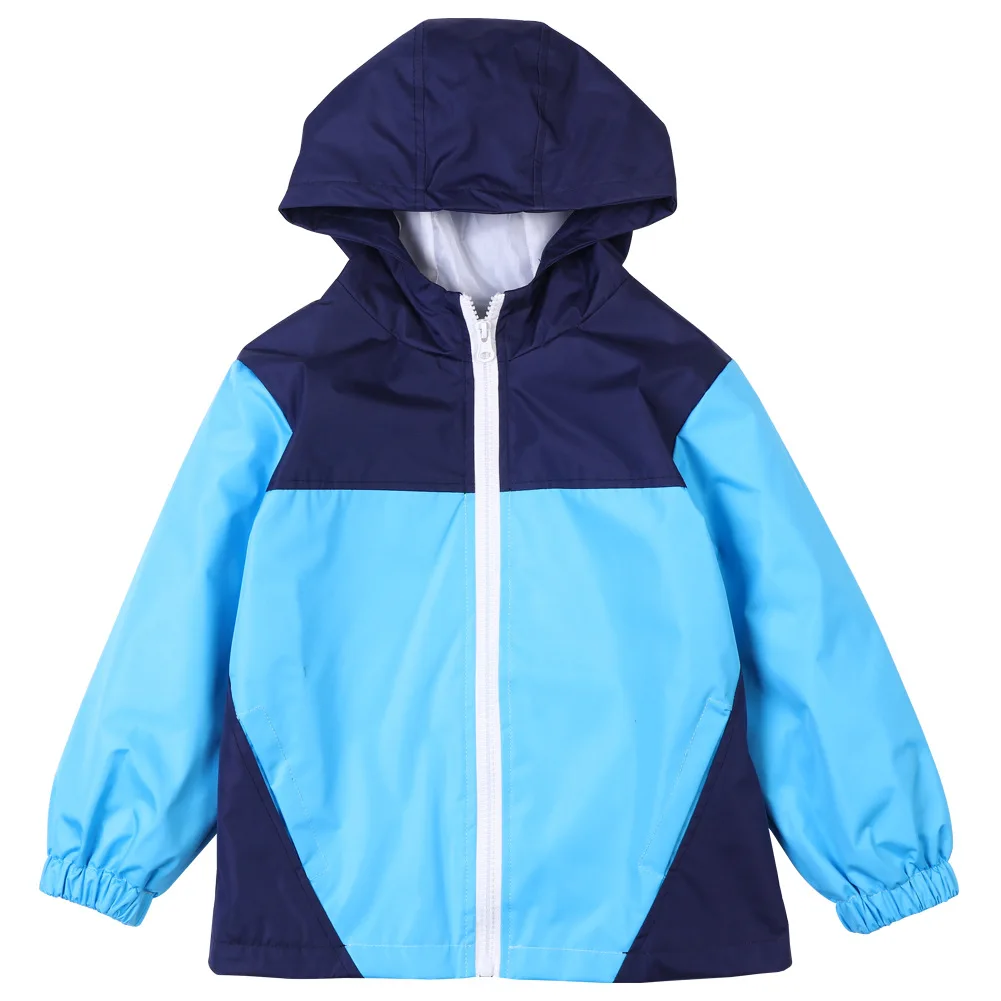 

Fashion Stitching Color Rain Jacket Overall Rainproof Children'S Raincoats Suitable For 3-8 Years Old, Customized color