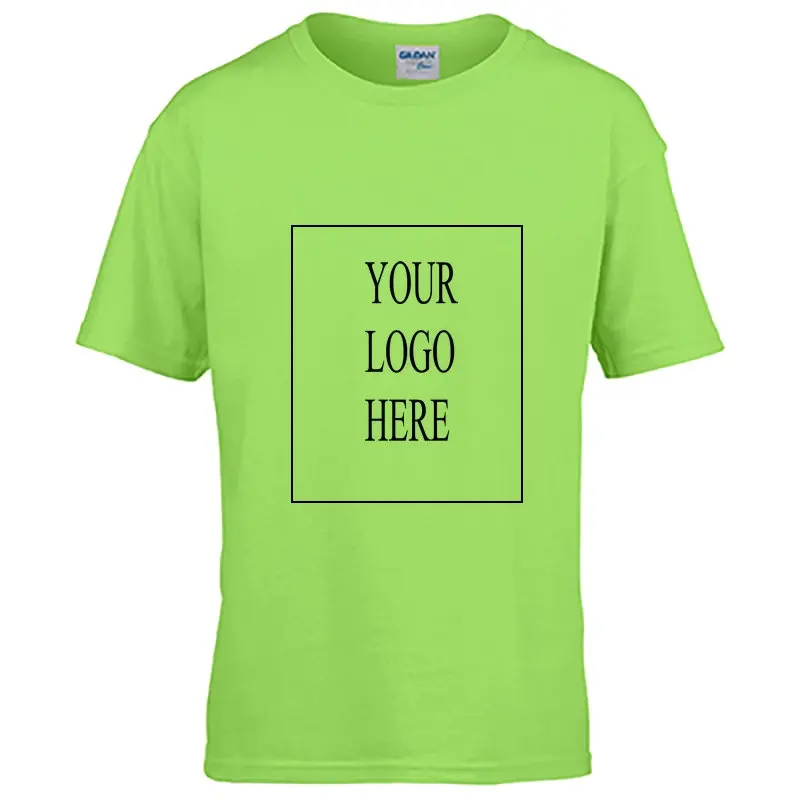

180g Low MOQ 100% Cotton Plain Tshirt Crewneck Custom Logo Printed Kids Tshirts