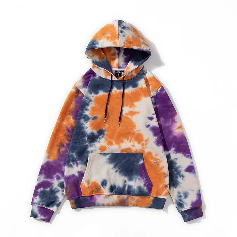 

High Quality Blank Tie-Dye Hoodie Custom Logo Cotton Tie Dye Hoodie Mens Hoodies