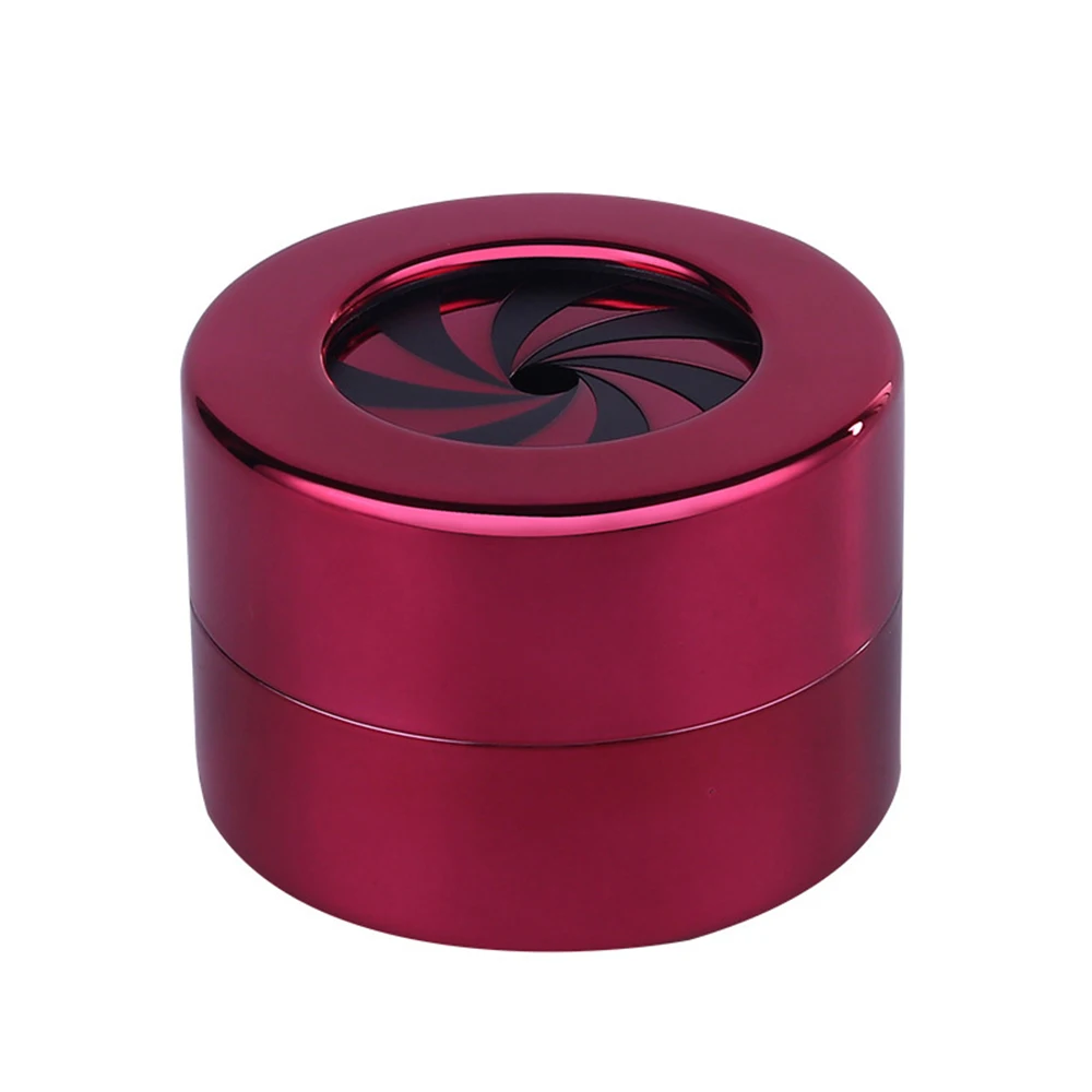 

Luxury Round Metal Rotating Ring Case Romantic Wedding Engagement Ring Box