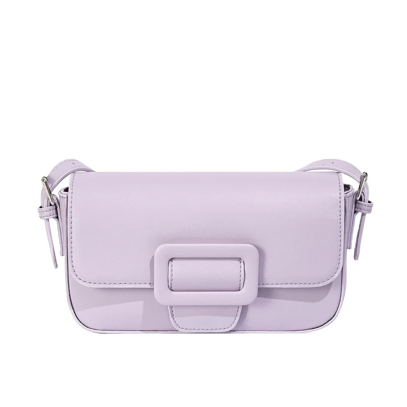 

OEM candy color handbag girls summer fashion messenger all-match bags mini pu leather baguette bag, Customized