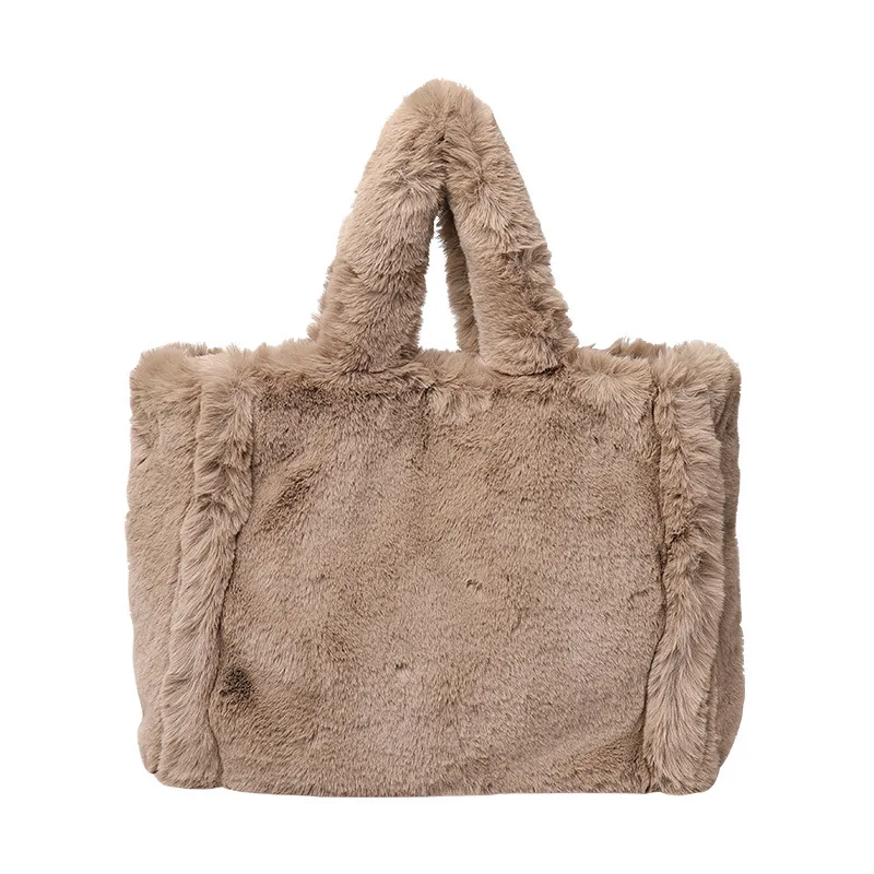 

Japanese Winter Autumn Tote Handbags Fur 2021 Women Simple Elegant Designer Shoulder Bag Hot Sell Casual Ladies Hand Bags, 7 colors