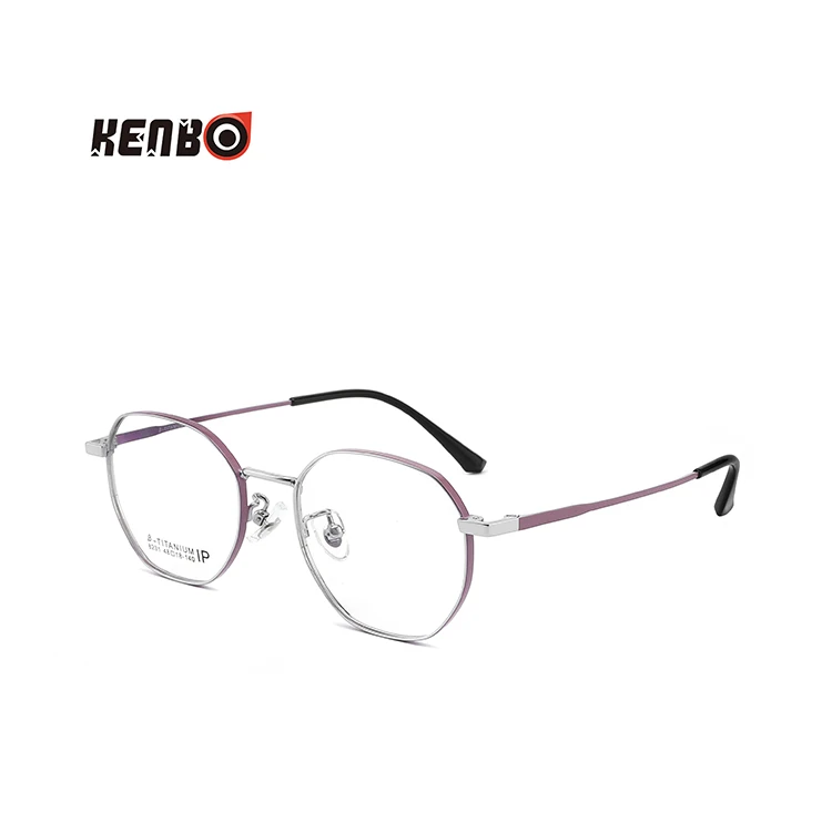 

Kenbo Eyewear 2021 Fashion Beta Titanium Glasses Vintage Titanium Optical Frame Polygon Reading Glasses Korea