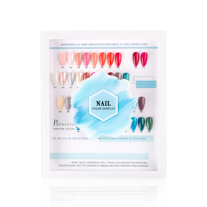

New Design Material Acrylic Gel Polish Nail Polish Color Chart Display Book Color Chart Book Nail Display Book, White
