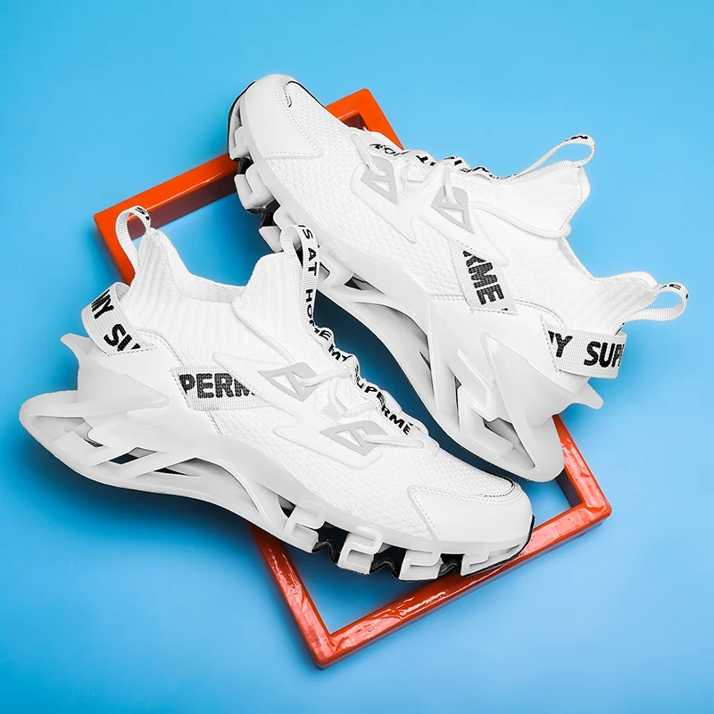 

Men Shoes Summer Breathable Sports New Blade Shoes Three Color  Quality Factory Supply Shock Absorber Shoes
