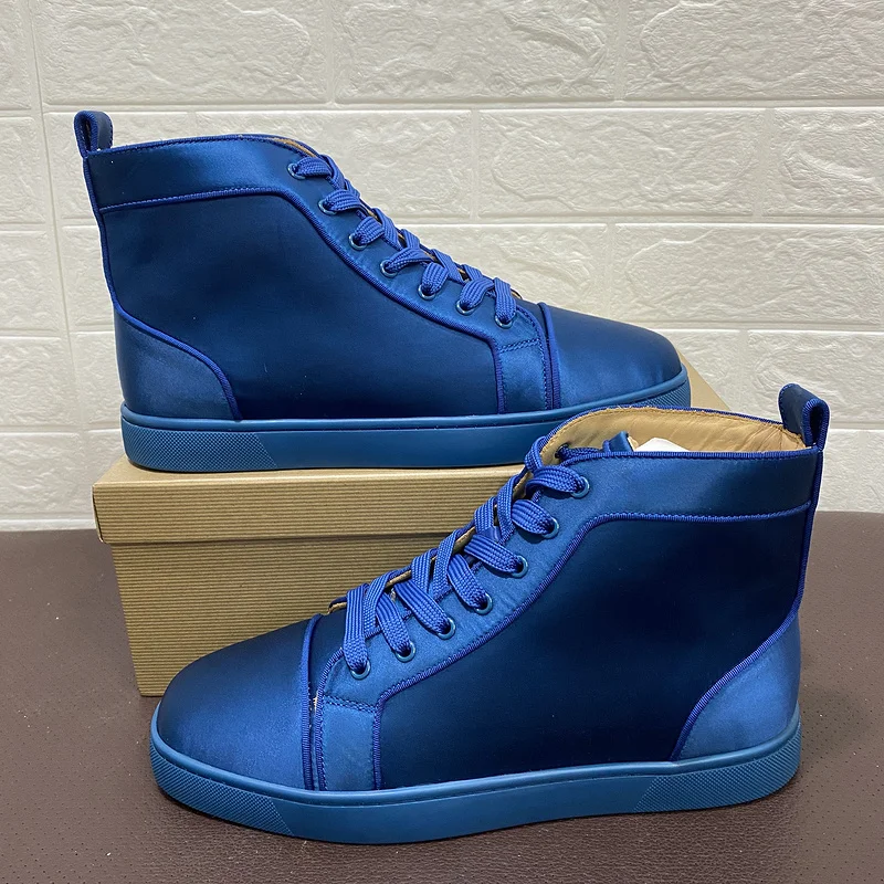 

2020 dropshipping red bottom mens shoes real leather famous brands for women BLUE luxury china designer sneakers