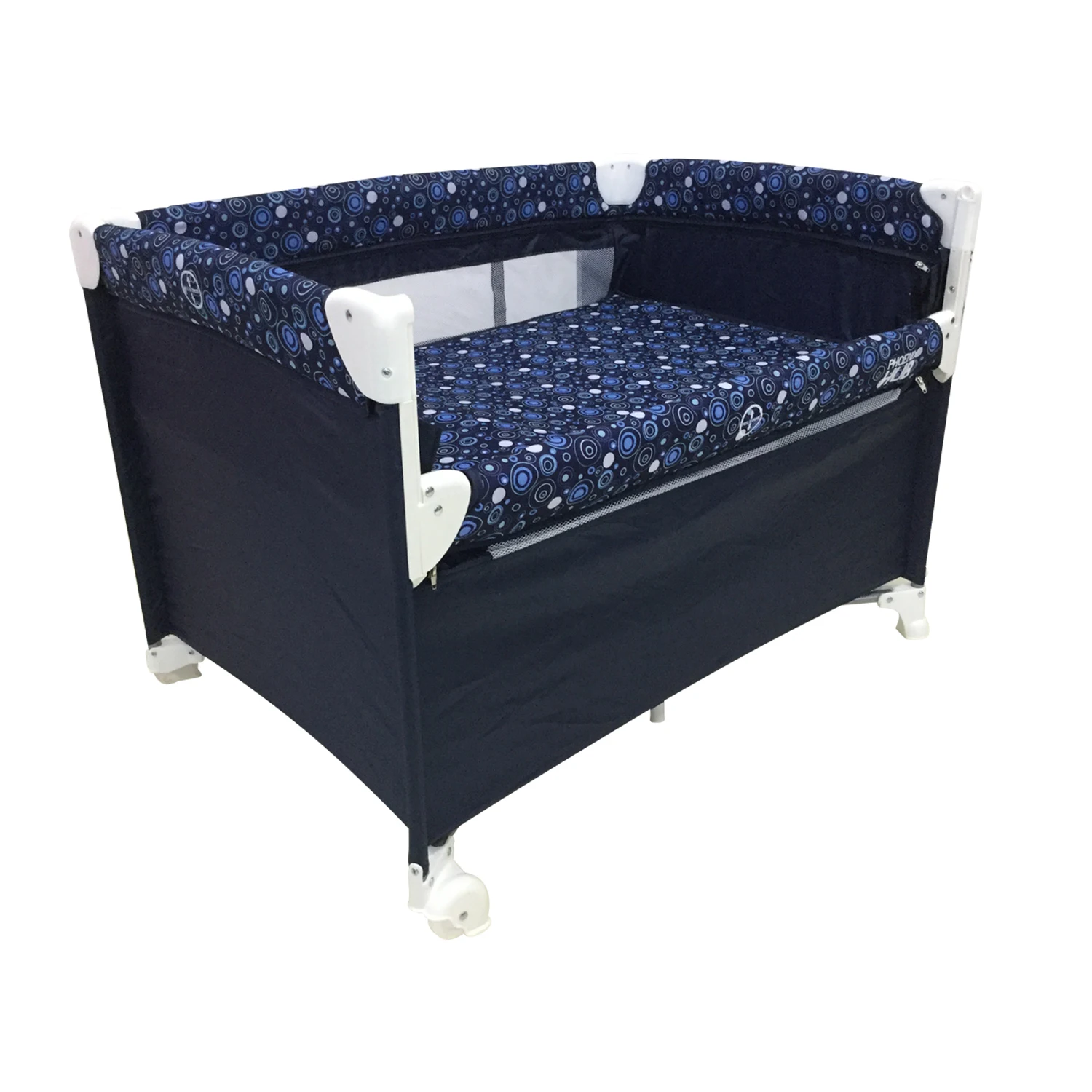 
baby playpen corral trvel cot crib bed with canopy and mosquito net foldable portable wheels diaper changer storage pink mesh 