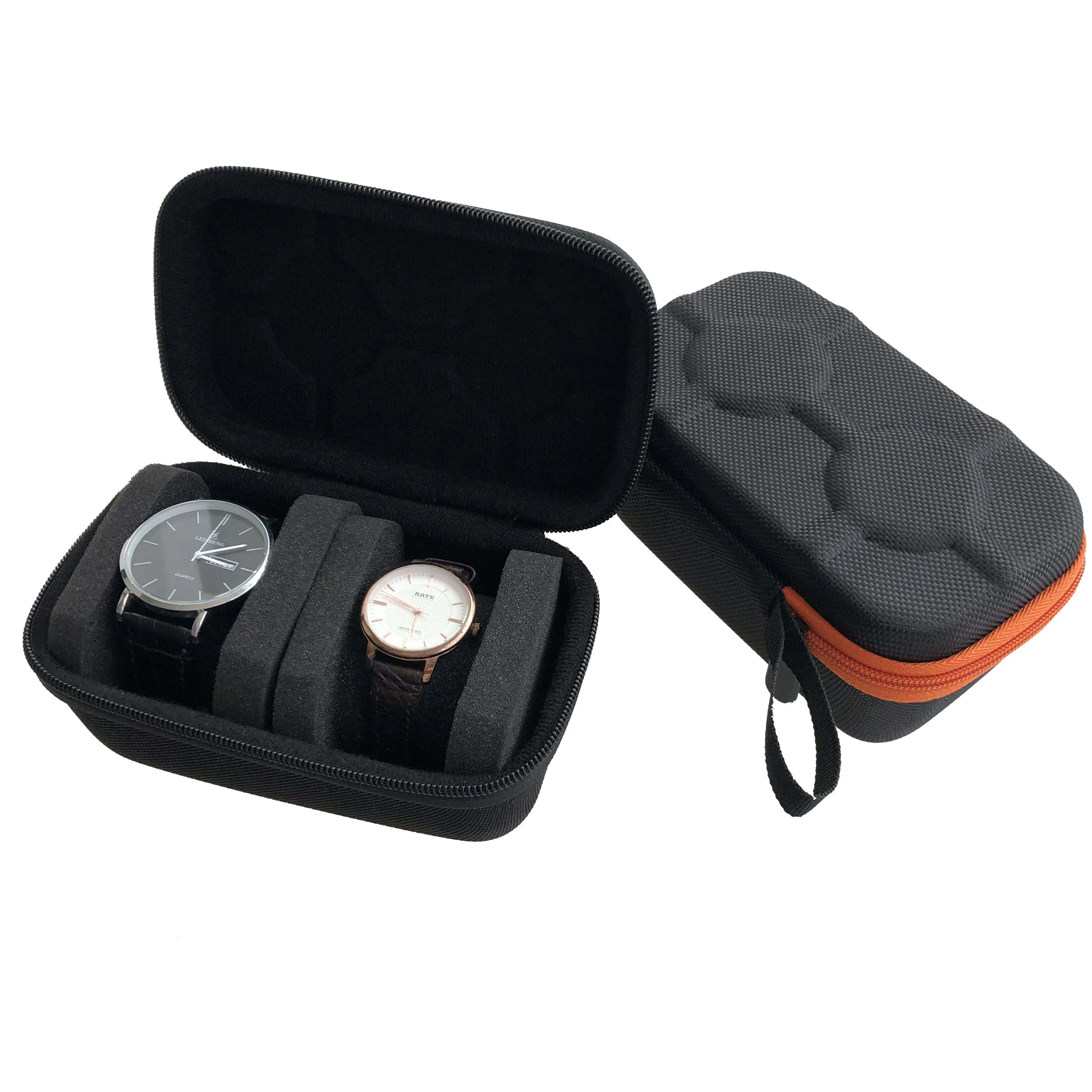 

EVA Hard Shell Zipper Storage Watch Travel Case Custom Men Watch Case for EVA Watch Boxes Cases, Black/customized color