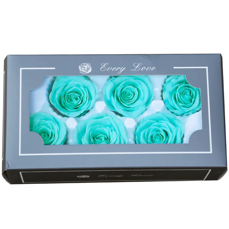 5-6cm Wedding Eternal Life Flower Material Gift Immortal Rose Purple Head Rose Heads Artificial