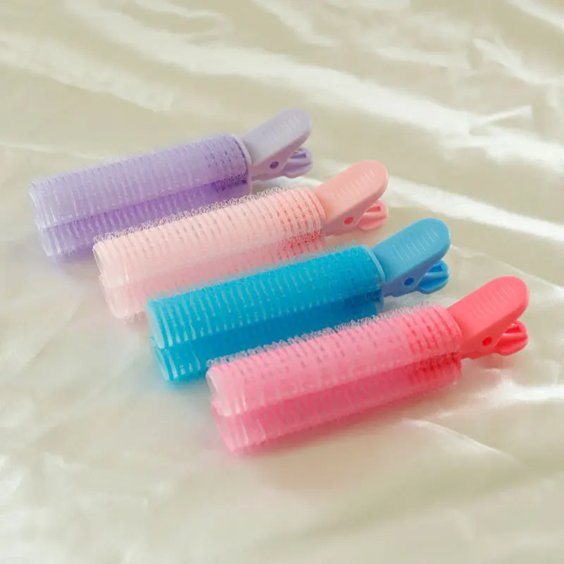 

Wholesale Bangs Hair Clip Curler Hair Styling Tool Self-adhesive Plastic Hair Rollers, Pink,rose red,blue,purple