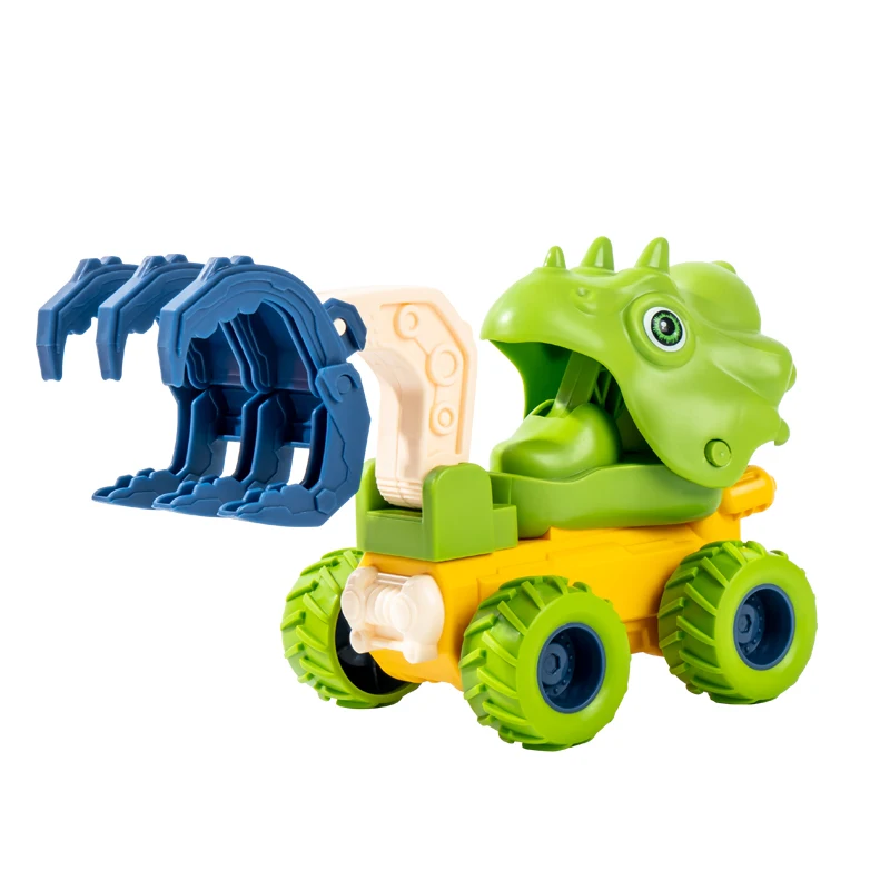 

Cartoon dinosaur animal racing truck press and go car toys rushes forward engineering vehicle toys kids dinosaur toys car