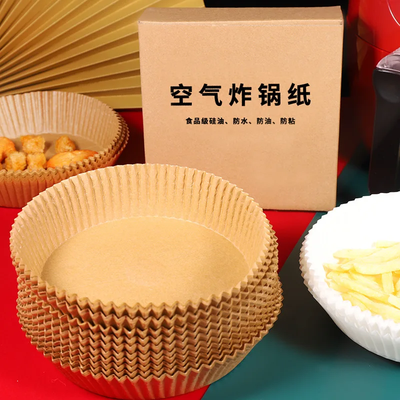 

DD554 Food-grade Oil-absorbing Tray Household Disposable Pad Paper Round Baking Oil Paper Air Fryer Special Paper