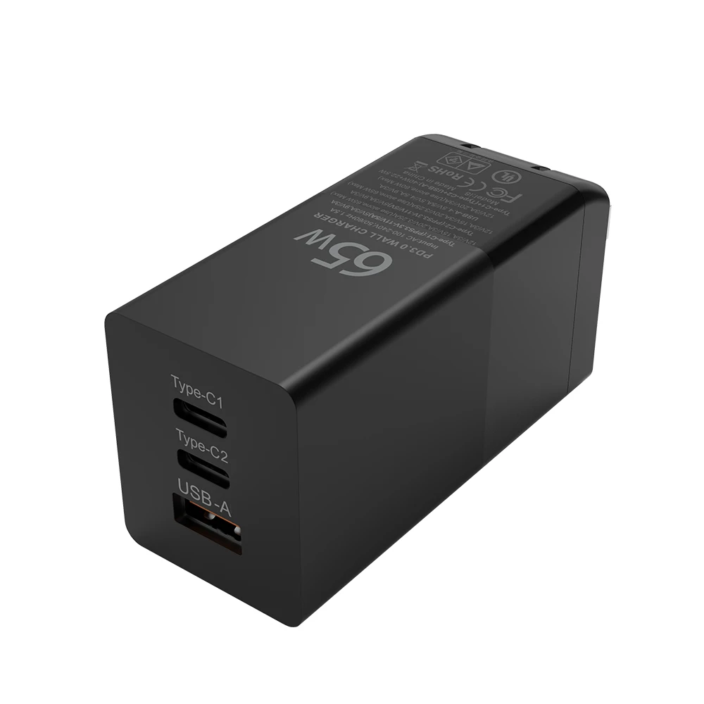 

Free shipping best selling products 2021 65w pd3.0 phone charger for iphone 12 charger, Black