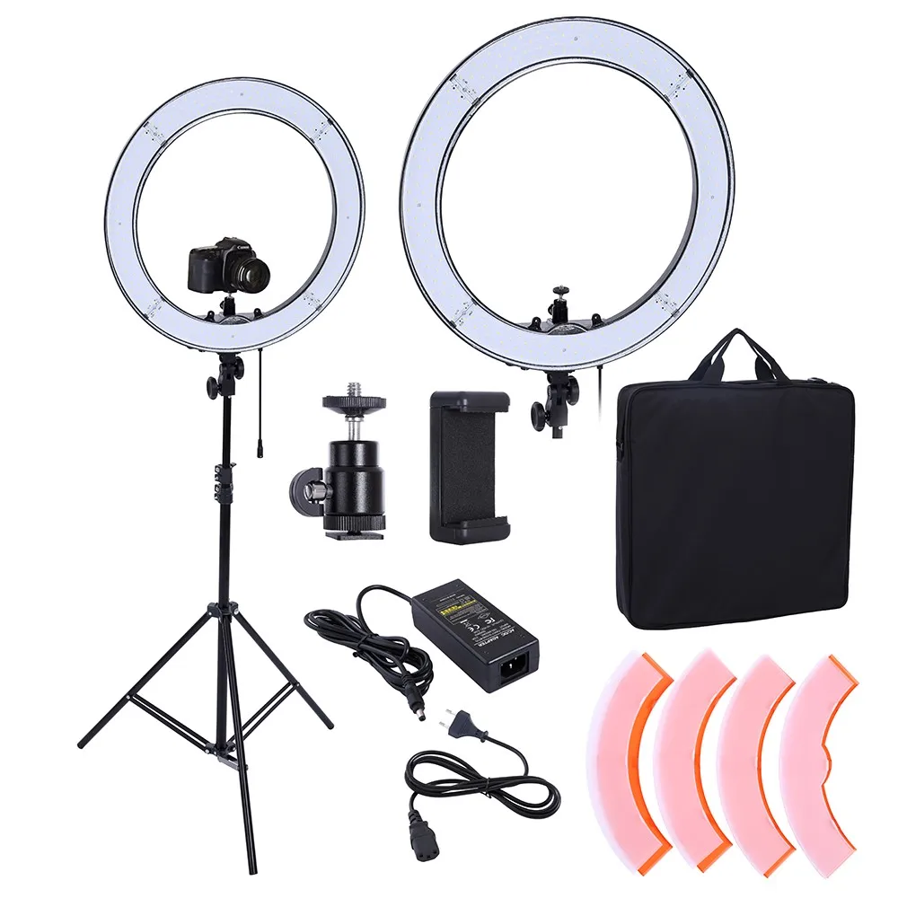 

Camera Photo Studio Phone Video 55W 240PCS LED Light 5500K Photography Dimmable Makeup Ring Lamp With 190CM Tripod