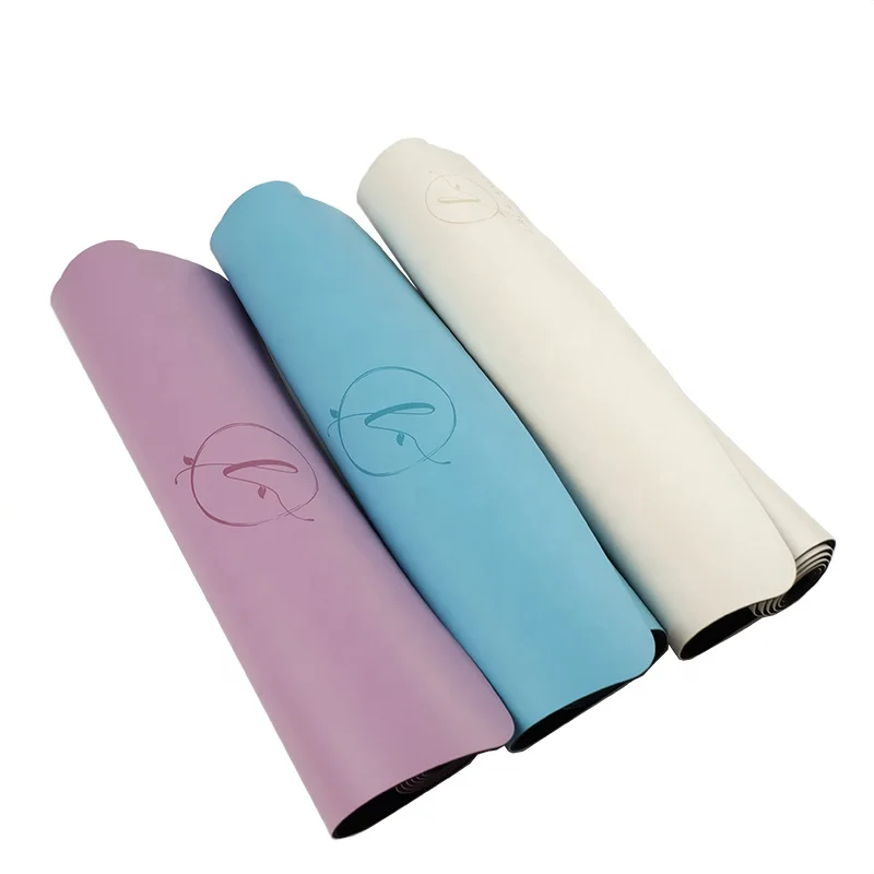 

Hot selling SGS approved natural rubber sloid color Travel yoga mat,easy carry yoga mat