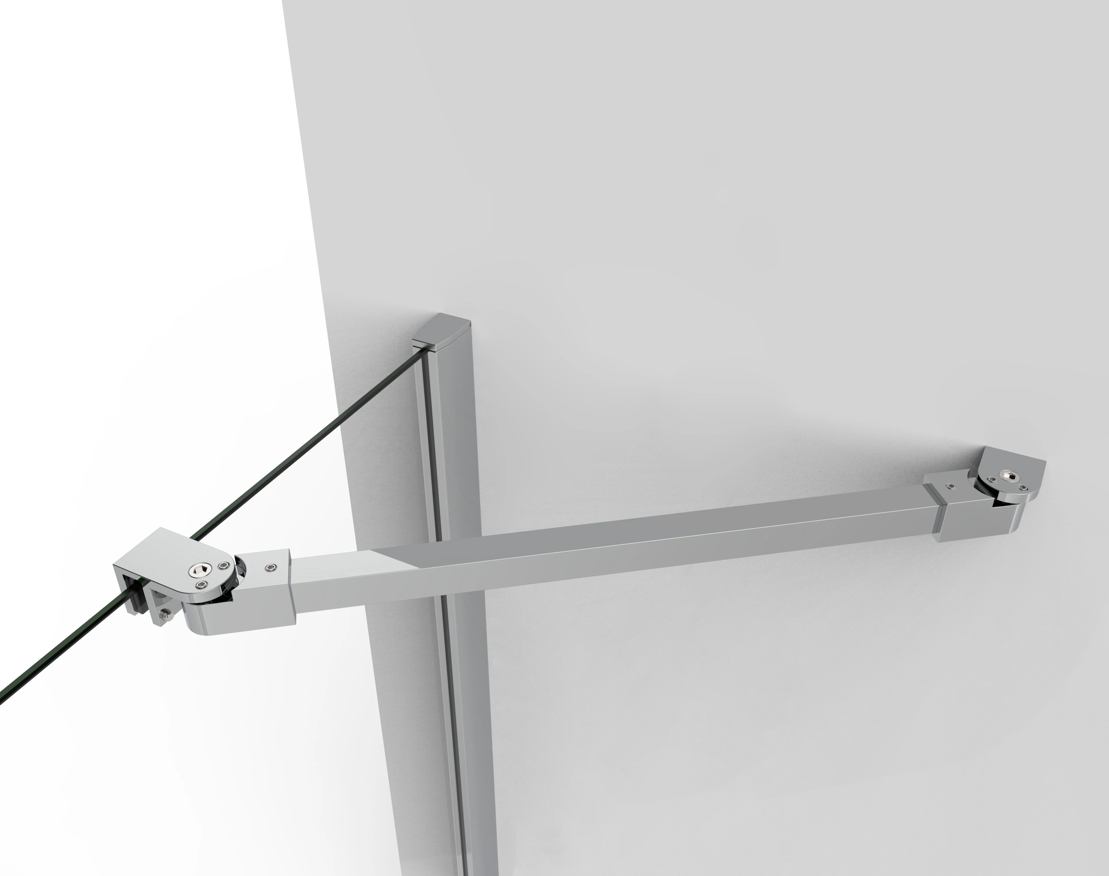 Hy Bathroom 30cm 304 Stainless Steel Frameless Shower Stabilizer Bar