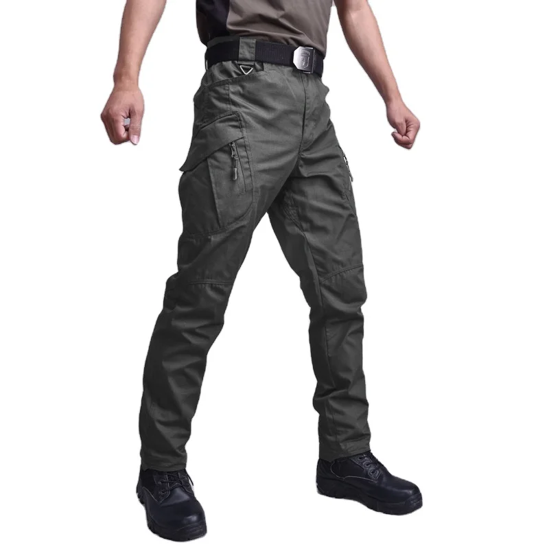 

New men's wear-resistant multi Pocket tactical IX9 training trousers special service pants military fans waterproof cargo pants, Khaki, green, black, grey,brown