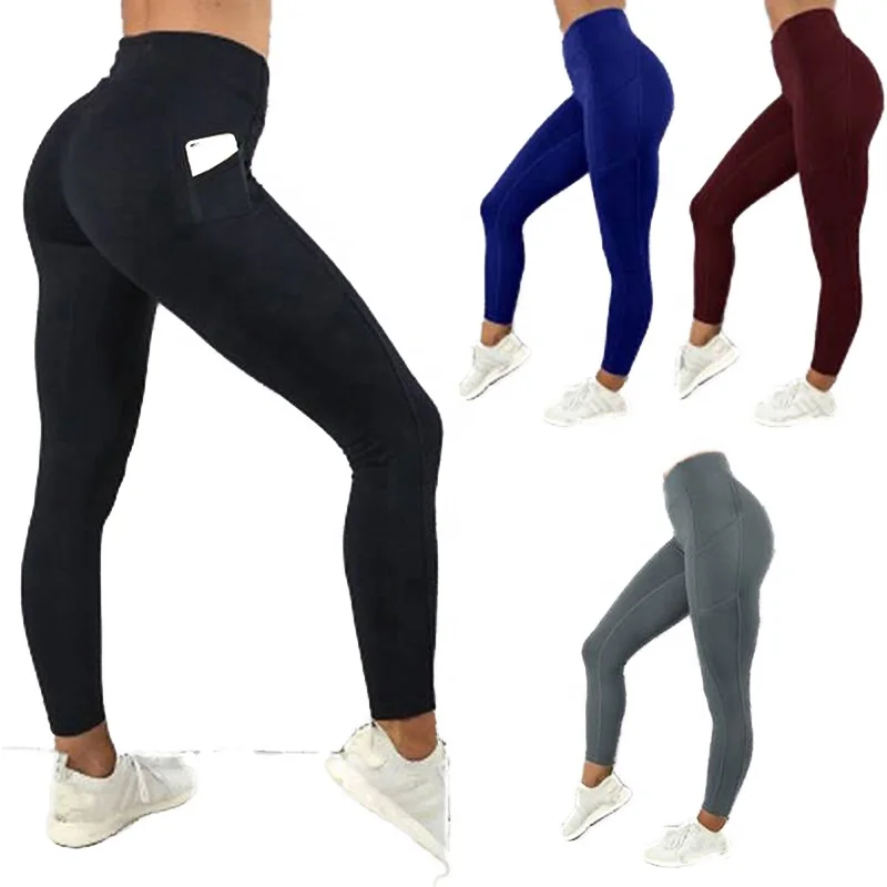 

Workout High Waist Tummy Control With Side Pockets Sport Scrunch Butt fitness & yoga pants Leggings for women