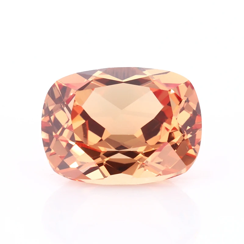 Wholesale Price 1-3ct Elongated Cushion Cut Orange Sapphire Synthetic Sapphire Stone
