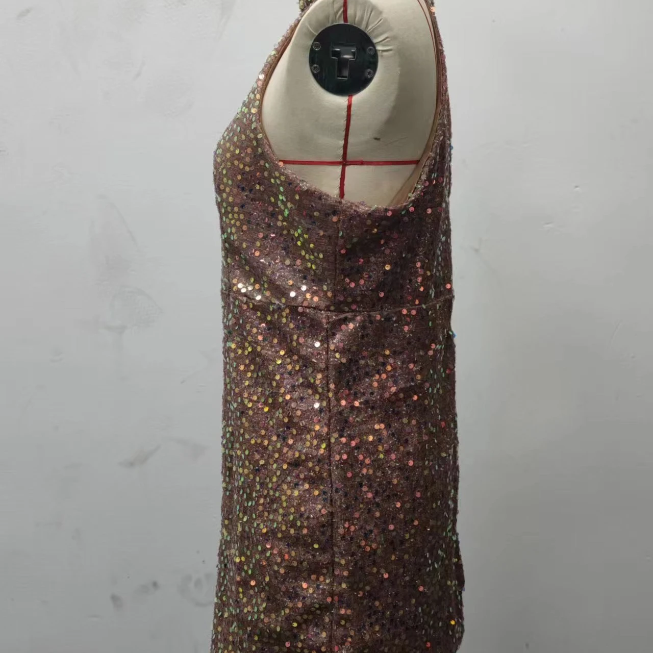 New Women Hot Drilling Rhinestone Bodycon Bandage Party Mini Dress Lady Pencil Halter Backless Mesh Patchwork Dresses