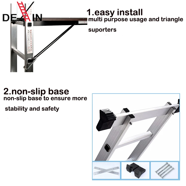 Dx-h07 Mobile Tragbare Lager Leiter Alu Lager Gerüst Sicherheit Al