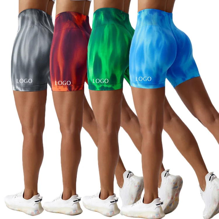 

Pantalones Cortos De Gimnasio Para Mujer Custom Logo High Waist Tummy Control Stretchy Scrunch Butt Yoga Leggings Shorts