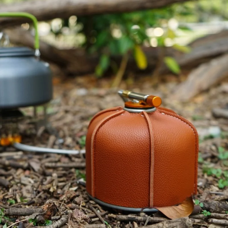Outdoor Camp Stove Cover Propane Tank Case Camping Pu Leather Glamping Gas Tank Case For Gas
