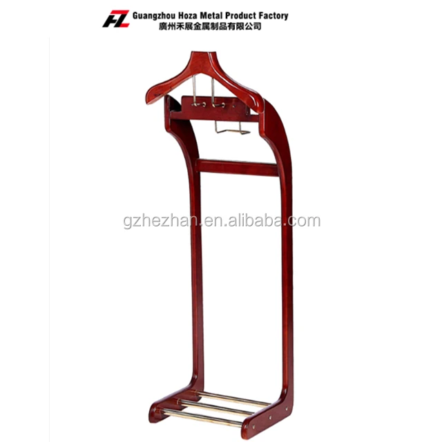 
Hotel Clothes Valet Stand Wtih Shoes Bar Men Suit Valet Stand Coat Rack Hat Rack 