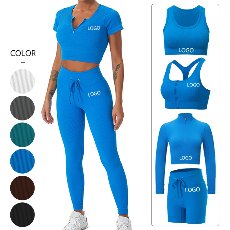 

Women Clothing Sports Top and High Waisted Workout Leggings Yoga Set JIN Fitness Custom Print