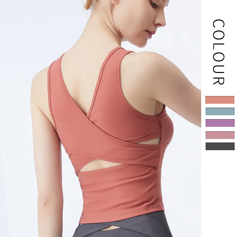 

2020 Custom Logo Wholesale User Friendly Design Seamless Gym Body Super Slimming Women Camisole Tops Sexy Tank Top Girl Gym Vest