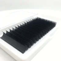 

Mix Tray Two tips matte black ellipse flat false lashes split tips Flat Shape eyelash 0.1&0.15&0.2mm cashmere lashes