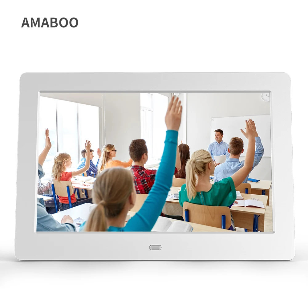 

AMABOO Download Free Mp3 Mp4 10 Inch Digital Photo Frame With Video, Black/white/customized