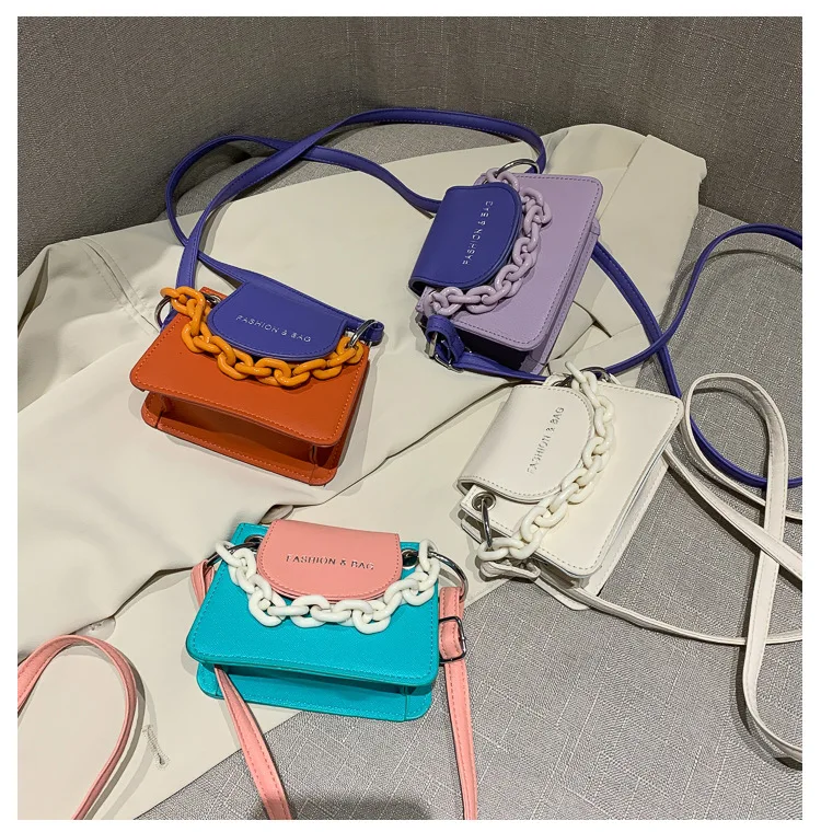 

mini bags Crossbody Bag Youth Ladies Simple Versatile Acrylic Chain single shoulder casual women handbags