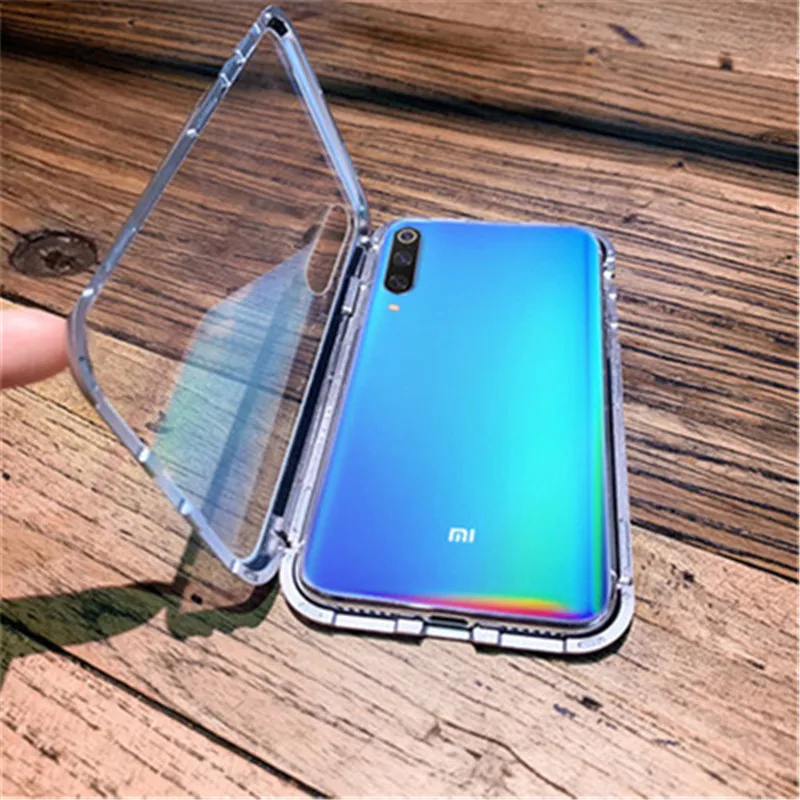 

360 Full Cover Double Glass Magnetic Phone Case For Xiaomi 9 9se cc9 cc9e 9T/ 9T Pro, For Redmi Note 8 pro Magnetic Case, Various