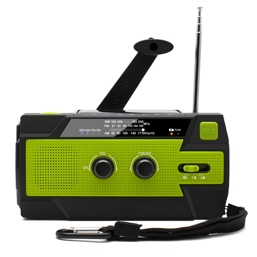 

Emergency-Hand-Crank-Radio,4000mAh Portable Weather Solar Radios with Motion Sensor Reading Lamp,3 Gear LED Flashlight,SOS Alarm