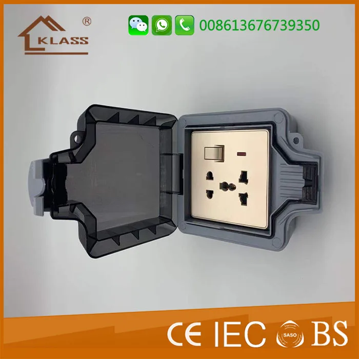 Ip66 Ip65 Ip54 Single Switched 13a Water Proof Outdoor Socket Box Pc ...