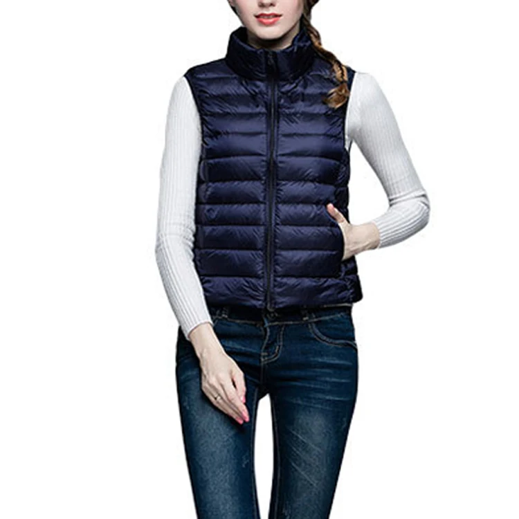

12 Colors Winter Women Fashion Ultra Light Down Jacket Vest Duck Down Sleeveless Warm Slim Fit Female Coat, 12 colors as shown