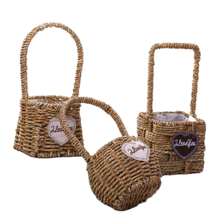 

High Value Willow Flower Basket for Decoration, Natural color and white