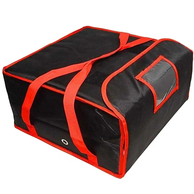 

Heavy duty professional insulated large food bag,pizza delivery bag, Red/customized pizza delivery bag