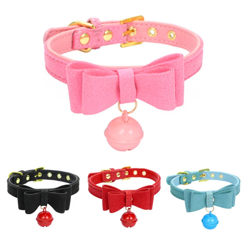 

Hot Sale Bowknot Microfiber Cat Collar Bell Dog Christmas Bow Tie