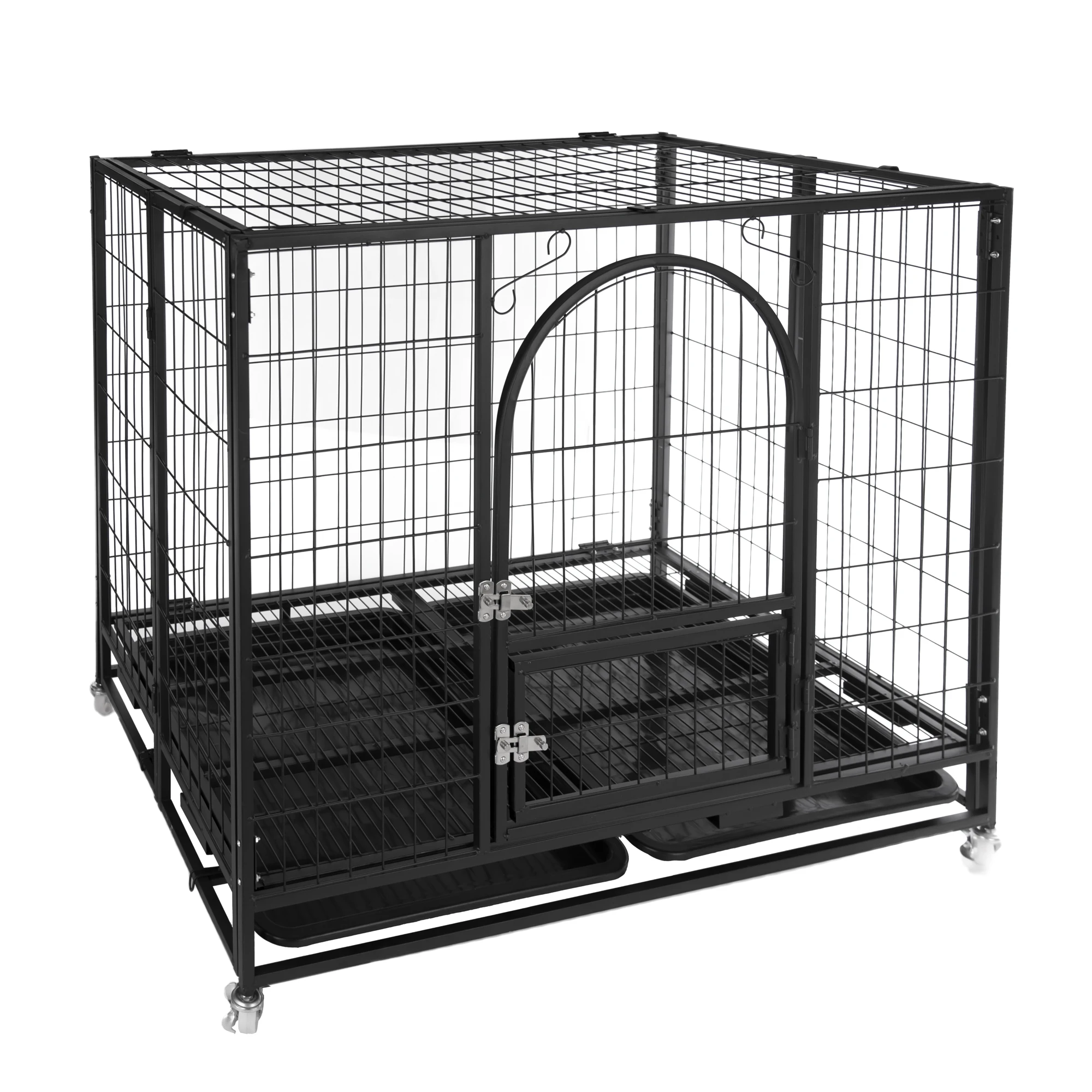 

The Fine Quality Folding Outdoor Heavy Duty Dog Crates Large Dog Cage Metal Dog Cage With Wheels
